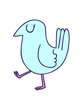 Sarı kuşun titreşimli hareketli animasyonu