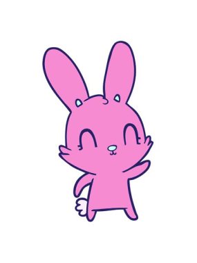 Tavşan tasarımının hareketli animasyonu