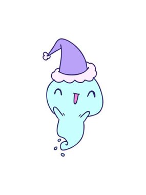 Pikselleştirme efekti Kawaii hayaletinin animasyonu