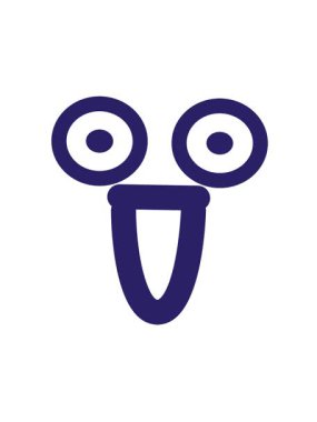 Şaşkınlık dolu yüz simgesinin titreşimli hareketi