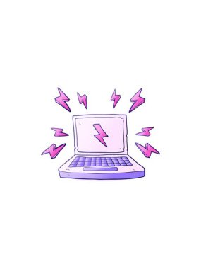 El yazması çizilmiş dizüstü bilgisayarın satış flaş animasyonu