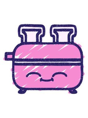 Tost makinesi çiziminin canlandırmasını bob ve duraklat