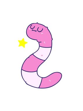 Parıldayan yıldızlar, el yapımı tuhaf çizgi film solucanlarının animasyonunu etkiler.