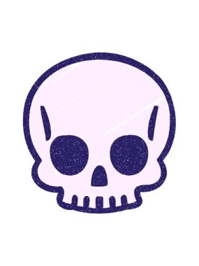 Ürkütücü Kafatası Tebeşir Çiziminin canlandırmasını salla ve durdur