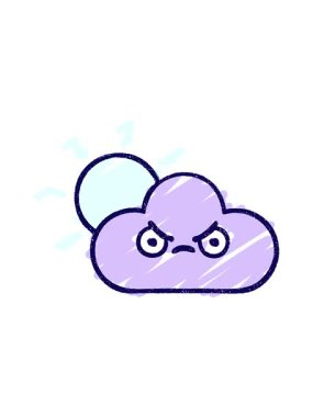 Fırtına Bulutu Tebeşir tahtası çiziminin neon ışık efekti canlandırması