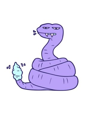 Kızgın çıngıraklı yılanın animasyonunu salla ve durdur