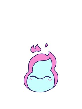 Şirin kawaii alevlerinin serbest çizim animasyonunu genişletiyorum.