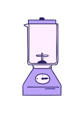 Bir yemek karıştırıcısının karikatür karikatürünün canlandırmasını renklendir