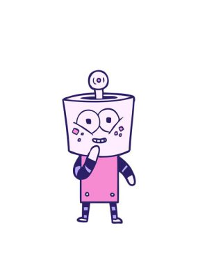 Mutlu robot kıkırdamasının animasyonunu genişletiyorum.