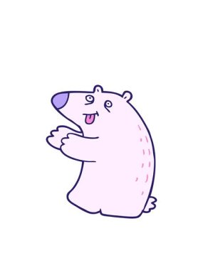 karikatür karikatür mutlu ayının hareketli animasyonu