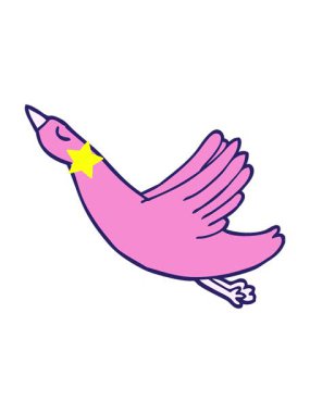 Parıldayan yıldızlar çizgi film karalamalarının hareketini etkiler.