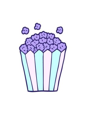 Bir çizgi filmin canlandırmasını salla ve durdur. Çizgi film patlamış mısır.