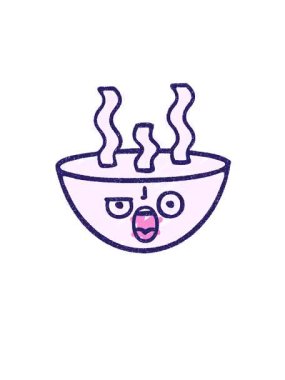 Sıcak Çorba Tebeşiri Çiziminin yükselişi ve yüzen animasyonu