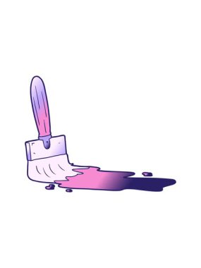 karikatür fırçasının basınçlı animasyonu