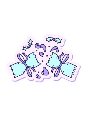 Garip bir el çizimi çizgi filmin titreyen hareketli animasyonu patlamış kraker.