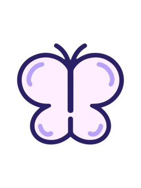 Basit ama sevimli kelebeğin hareketli animasyonu