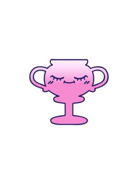 Bir kupanın gölgeli çizgi filminin gradyan animasyonu