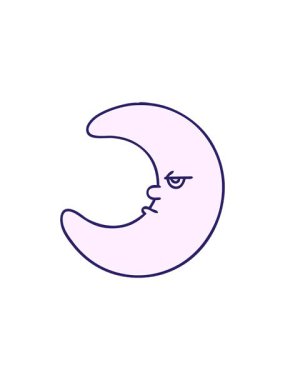 Bu üzgün dünyaya bakmaktan bıkmış, ayın karikatürünün radyoaktif parlayan animasyonu.