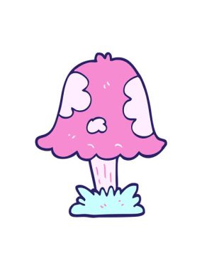 Karikatür mantarının hareketli animasyonu