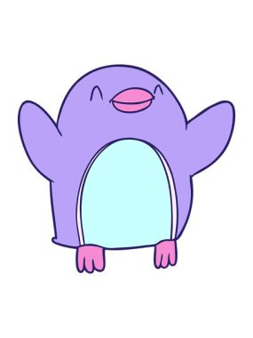 Mutlu olmak için zıplayan penguen çizgi filminin animasyonunu durdurup salla