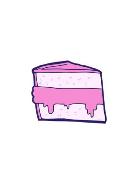 Çizgi film pasta tasarımının radyoaktif parlak animasyonu