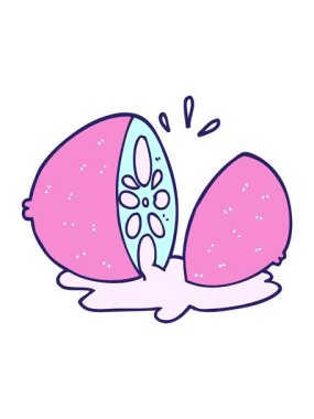 Çizgi filmin titreşimli animasyonu limon kesimi