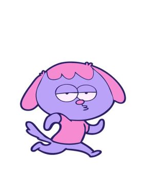 Sevimli, sıkılmış bir köpeğin hareketli animasyonu