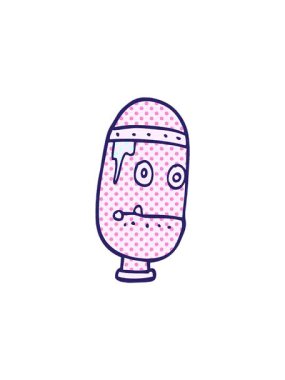 Dikkat çekici çizgi film çizgi robotik kafa animasyonu