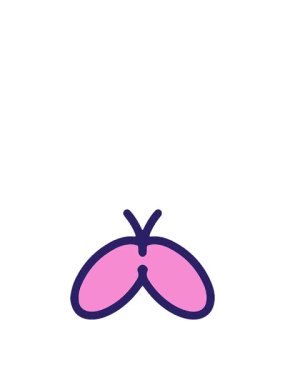 Basit bir kelebek tasarımının yükseliş ve yüzen animasyonu