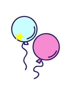 Parlayan yıldızlar bir çift Brezilya karnaval balonunun animasyonunu etkiler.