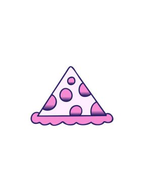 Değişken gölgeli pizza diliminin radyoaktif parlak animasyonu