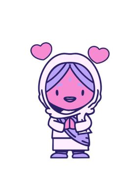 Mutlu Hintli kadının elleri bir arada dönen kalp animasyonu.