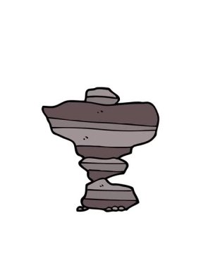 İstiflenmiş taş karikatürünün hareketli animasyonu