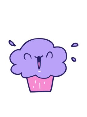 cupcake illüstrasyonunun hareketli animasyonu