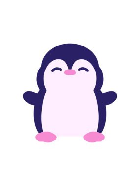 Tatlı küçük penguenin dönen hareketi.