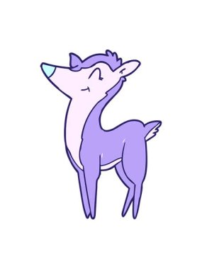 Bir geyik resminin canlandırılmasının basınçlı canlandırması