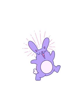 Geleneksel dövme stili havalı tavşan hareketli satış animasyonu