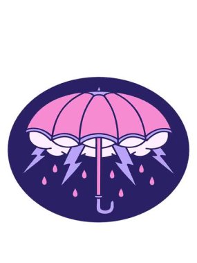 bir şemsiyenin ikonik görüntüsünün hareketli animasyonu