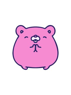 Sevimli bir hamstere ait radyoaktif parlak çizgi film.