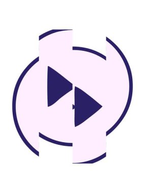 İleri sarma düğmesinin tatlı çizgi filminin bölünmüş hareket animasyonu