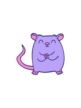 Çizgi film çizgi romanının yıldız patlaması efekti mutlu fare.