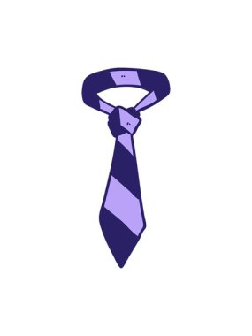 Çizgili ofis kravatının hareketli animasyonu