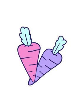 Karikatür organik havuçların hareketli animasyonu