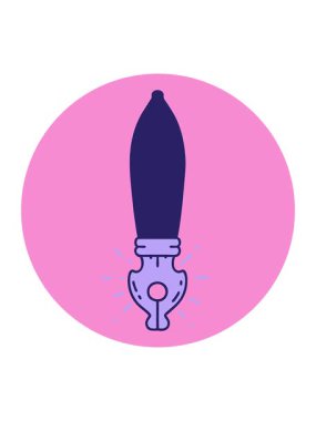 Dövme stili dolmakalemin simgesinin basınçlı canlandırması