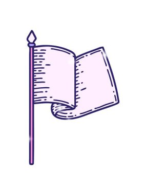 Dövmenin geleneksel beyaz bayrak stilinde simleme etkisi