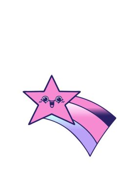 Kayan bir gökkuşağı yıldızının animasyonunu genişletiyor