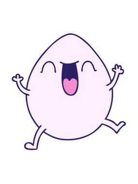 Garip karikatür yumurtasının titreşimli hareketi