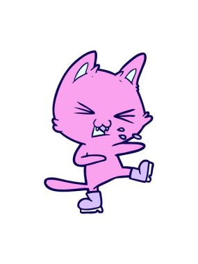 Çizmeli kedi tıslamasının neon ışığı animasyonu.