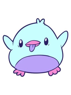 sevimli bir penguen karikatürünün canlandırma efektini göster