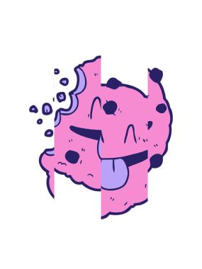 Kurabiye karikatürünün bölünmüş hareket animasyonu